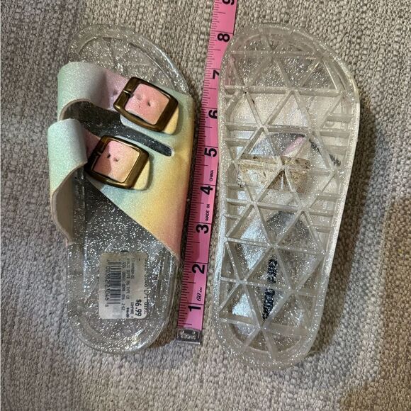 Limited Too Rainbow Glitter Sandals with Buckles - Picture 2 of 6